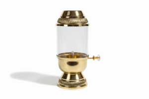 Brass Akhand Jyot Diya for daily puja rituals and temple use