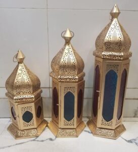 Festive lantern with LED for Christmas and holiday decor