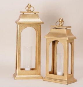 Golden candle lantern supplier