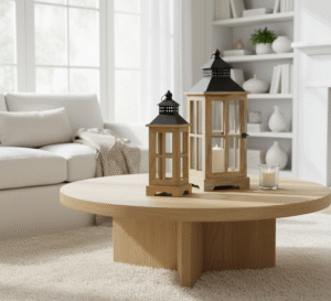 Hanging pendant lantern with glass panels for living room